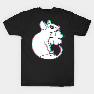 Lucky Clover Rat (Glitched Version) T-Shirt